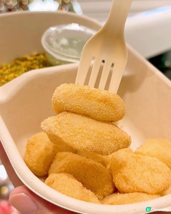 🎏大圍小甜頭💚開心果碎碎·開心果奶蓋沾醬麻糬