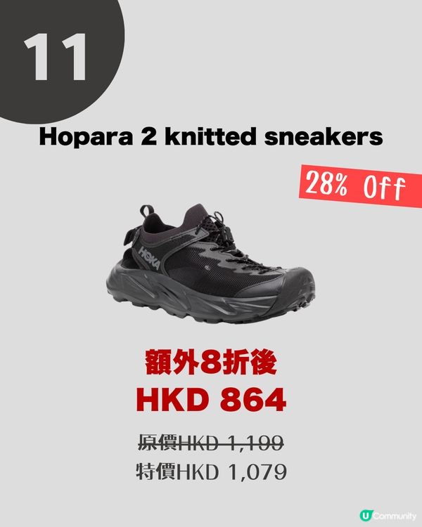 Black Friday 優惠2024 | FARFETCH減價HOKA低至6折！$7xx入手經典百搭款/ 最平$5xx😱