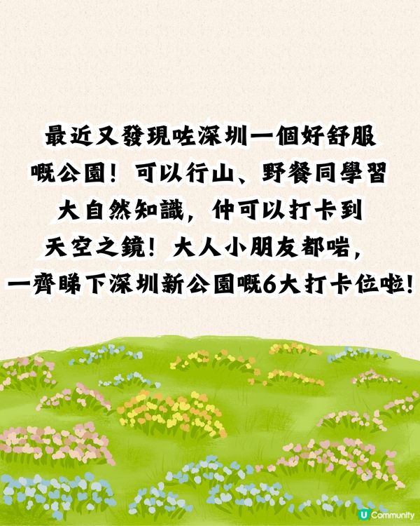 深圳天空之鏡公園6大打卡位☁️竹林小徑/360度山頂觀景台