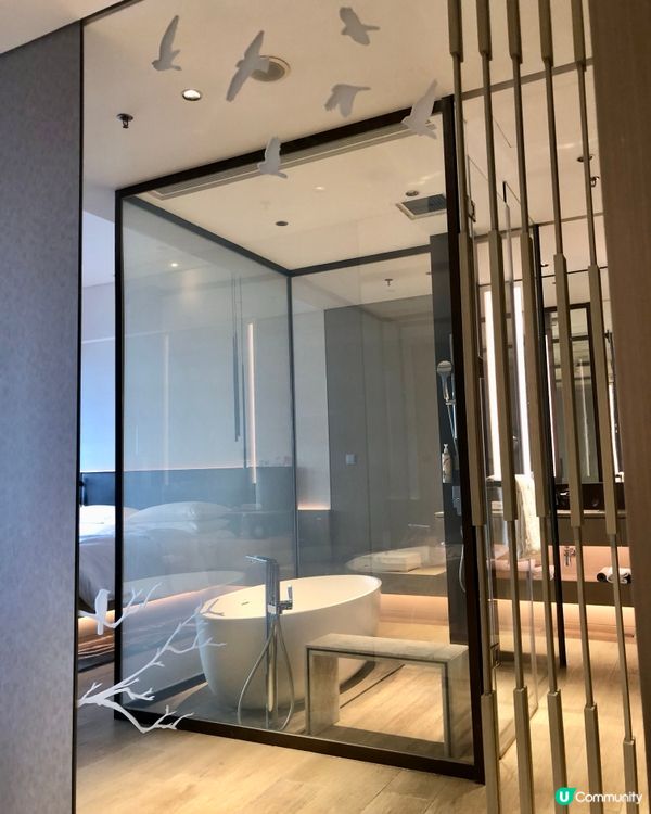 深圳灣萬麗酒店房間｜電控霧化玻璃浴缸｜近深圳灣口岸
