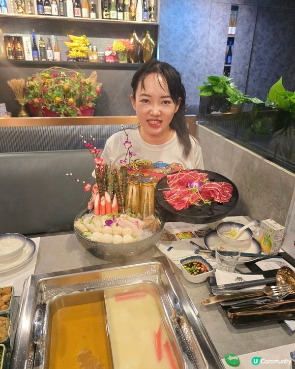 七小時火鍋前嘆海鮮拼盤、佛跳牆及酸菜魚
