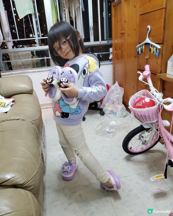 《Kuromi ~ 毛毛拖鞋開箱😈》