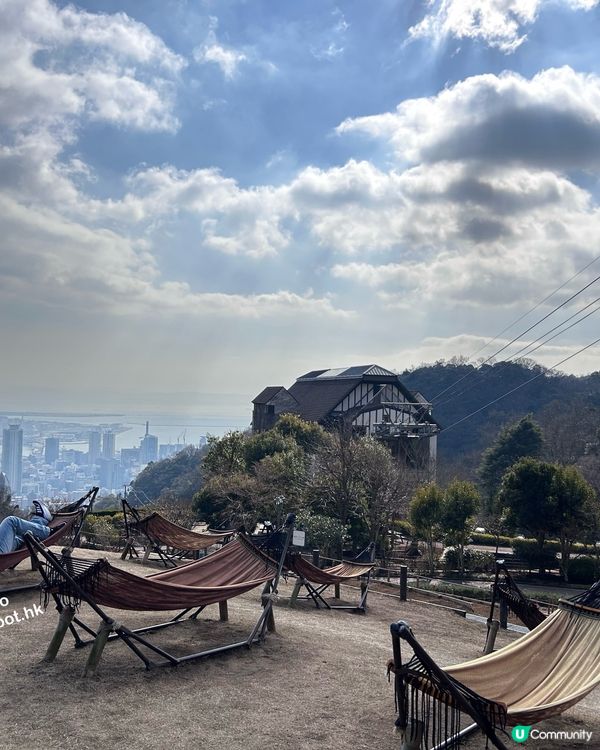 神戶布引香草園💕 搭乘空中纜車。欣賞神戶美景 ♨️ 泡香草足湯