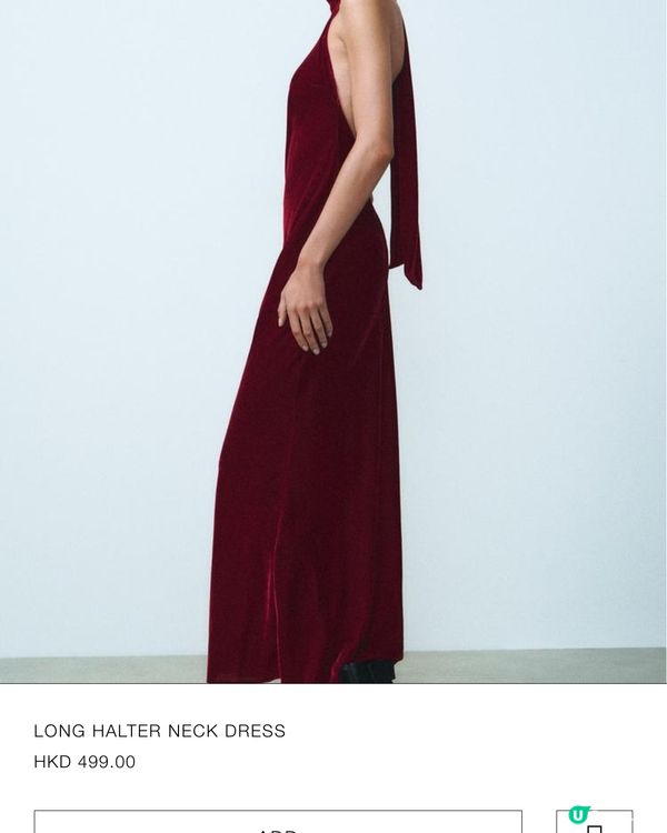 Zara酒紅色裙推介