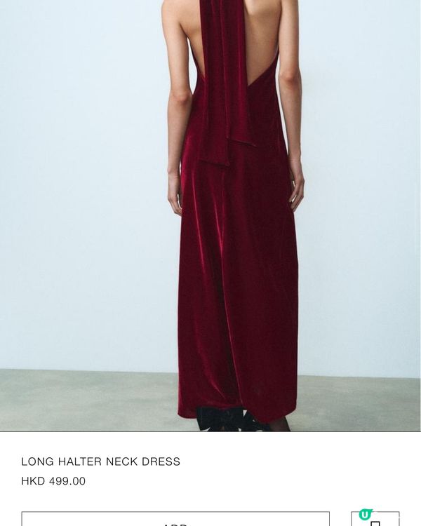 Zara酒紅色裙推介