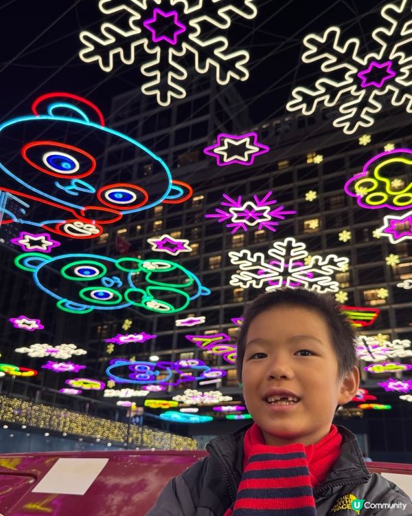 坐開篷巴士睇聖誕燈飾