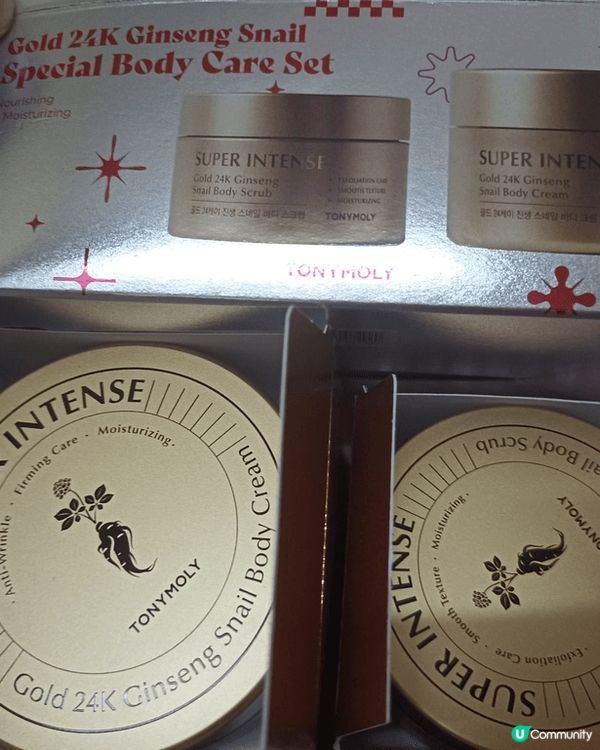 試用了tonymoly的蝸牛至尊修護 24K 純金人蔘身體保...