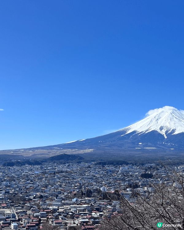 3月份東京河口湖之旅，雖然天氣很冷，但能看到這麼美的富士山是...
