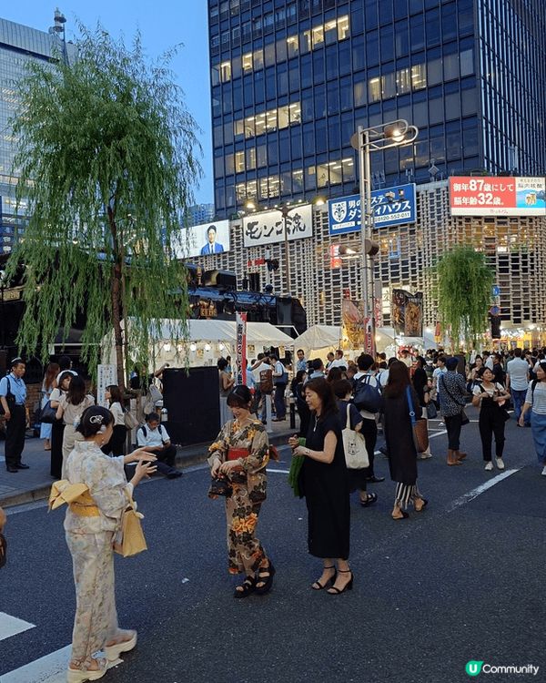 2023年暑假一家去了東京玩, 新橋站對出街道有夏際活動. ...