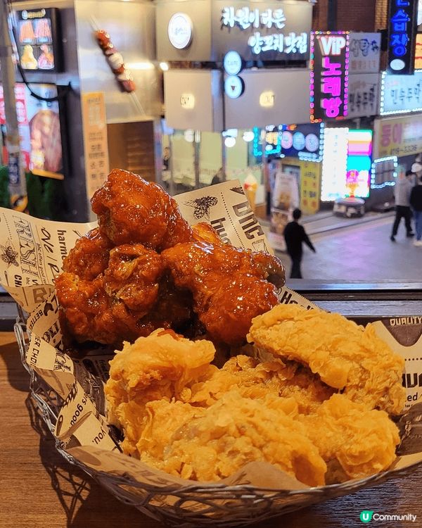bhc 招牌炸雞， 香辣同埋芝士口味一次過食曬， 加埋芝士薯...