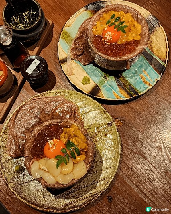 肉の隠れ家(おあがり)的 A5和牛火山蓋飯，是來衹園其中一家...