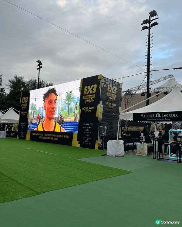 Fiba 3x3 香港年終賽在香港的維多利亞公園舉行，現場有...