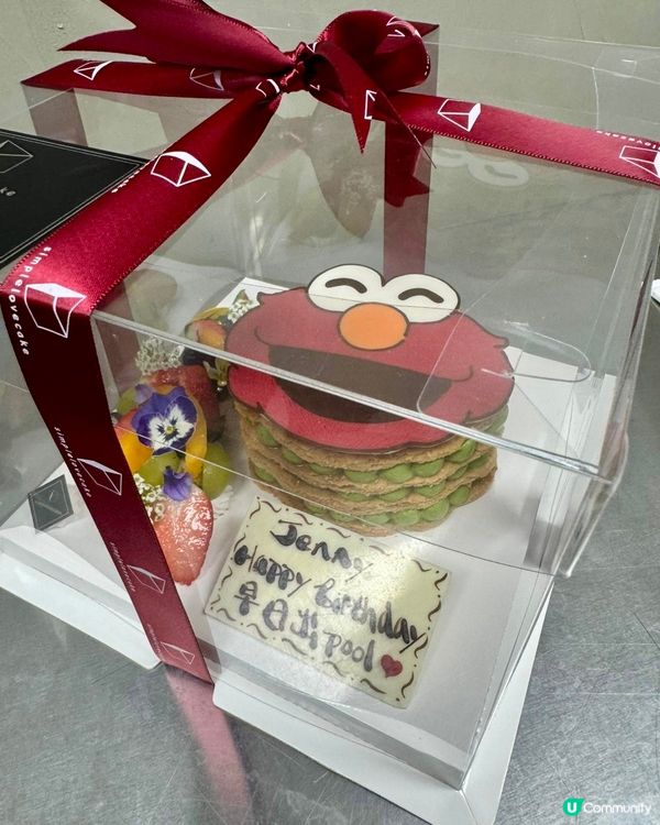 芝麻街Elmo 拿破崙生日蛋糕🎂(葵涌)