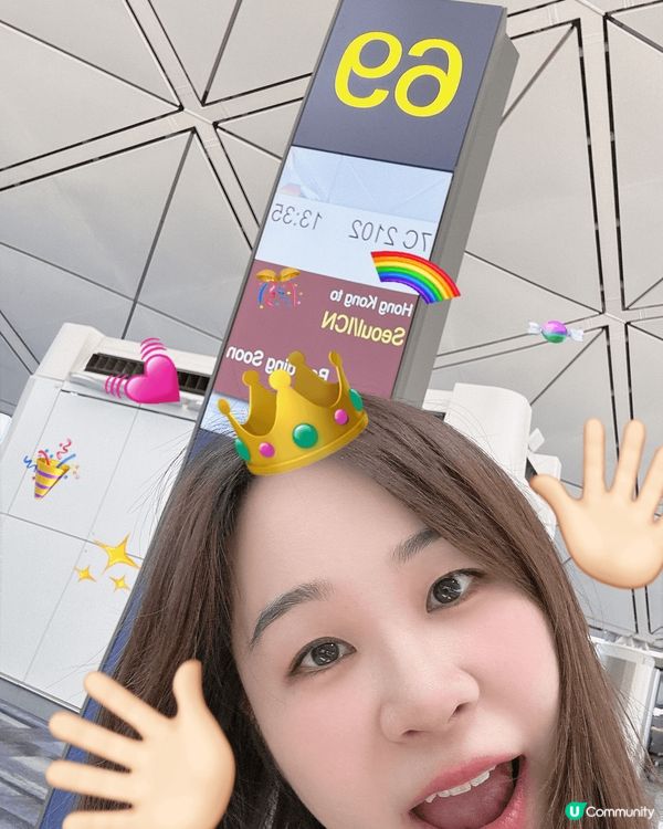 機飛 之前入lounge 食個早餐 去到韓國再行下街仔 吸收...