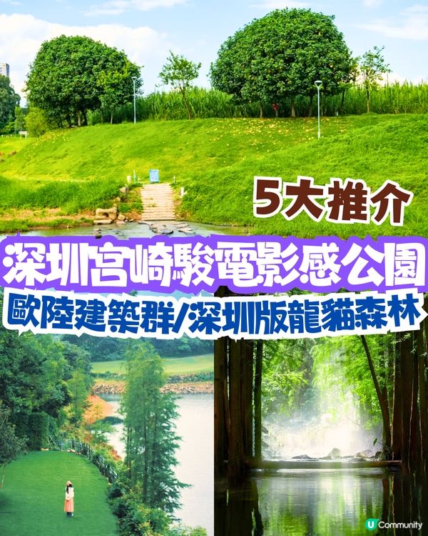 深圳宮崎駿電影風公園5大推介🌲《龍貓》森林/《哈爾移動城堡》歐陸小鎮‼️附地址+交通教學🚗