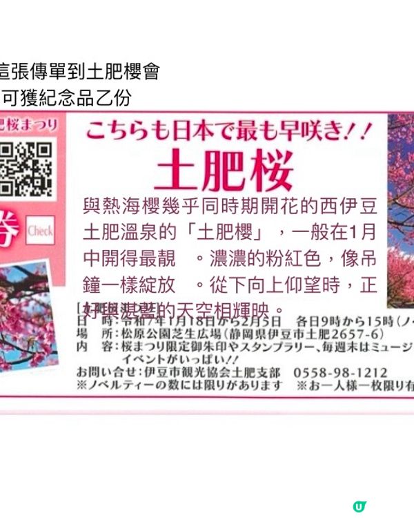 📣賞花啦🌸熱海有梅花祭同櫻花祭呀！