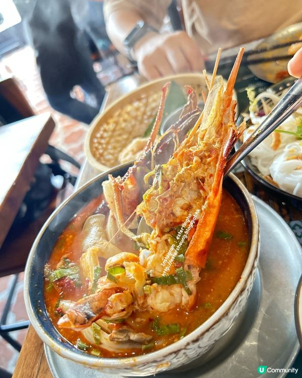 大大隻大頭蝦🦐椰子冬陰功 💕 泰式沾麵