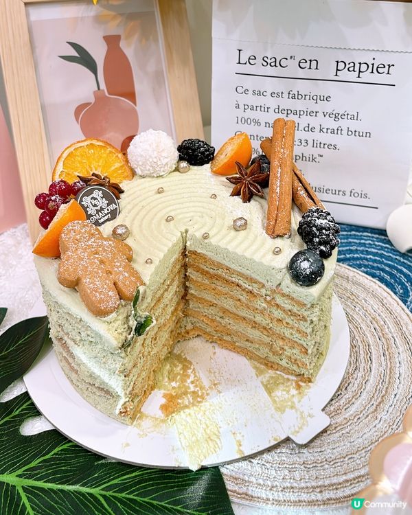 🎏🎄Romanova Bakery💚聖誕開心果蜂蜜千層蛋糕