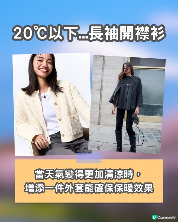 日本天氣全攻略｜一圖睇清各種氣溫對應衣物🤩全年四季適用🌦️以後唔驚帶錯衫🧥附參考圖片🇯🇵