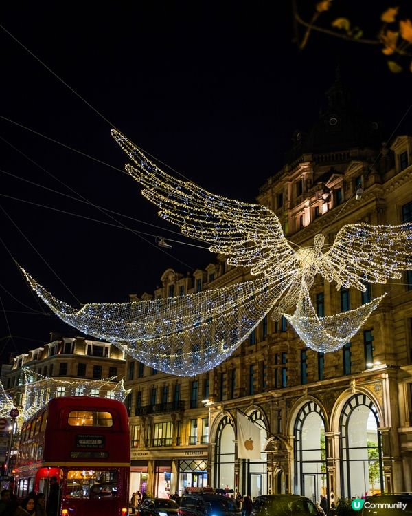 🇬🇧倫敦Regent Street聖誕天使燈飾
