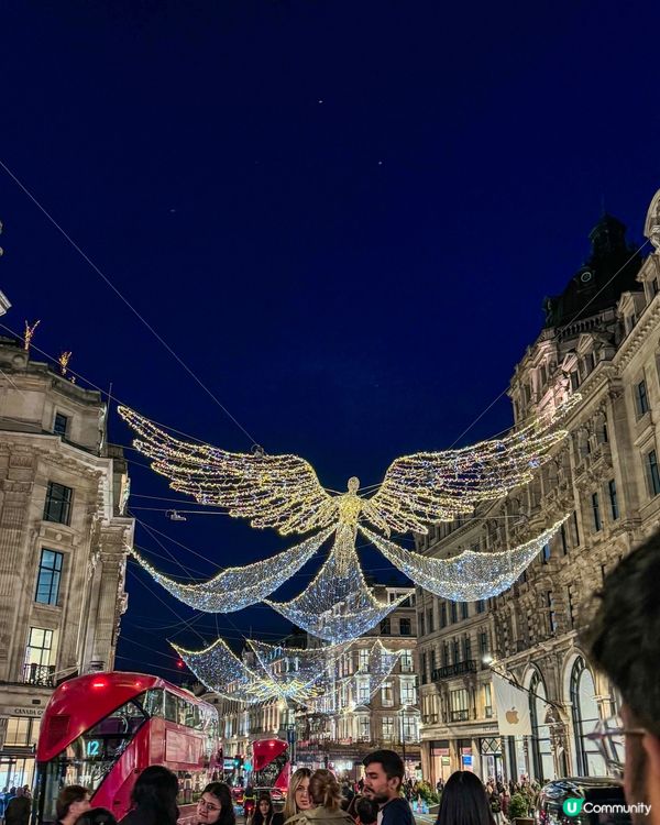🇬🇧倫敦Regent Street聖誕天使燈飾