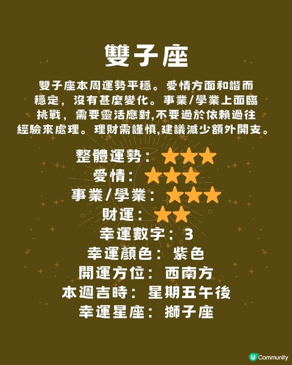 12星座運勢2024🌟本週12星座運勢(16/12-22/12)