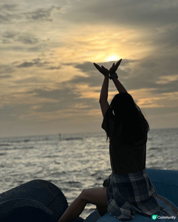 來到沖繩看日落，雖然是同一個太陽，但是另有一番風味。