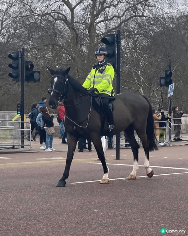 這個地方係拍攝於英國倫敦 當時天氣非常寒冬 但係見到啲士兵操...