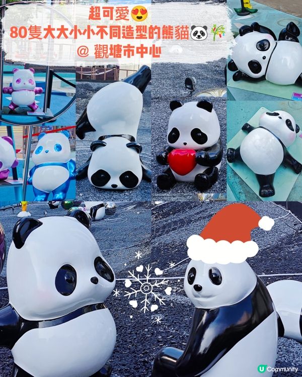 超可愛😍 80隻大大小小不同造型的熊貓🐼🎋
