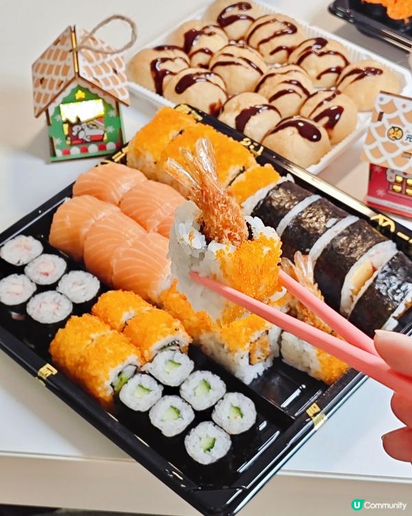 同親朋戚友開party 慶祝聖誕 🎄點少得元氣壽司🍣元氣有多...