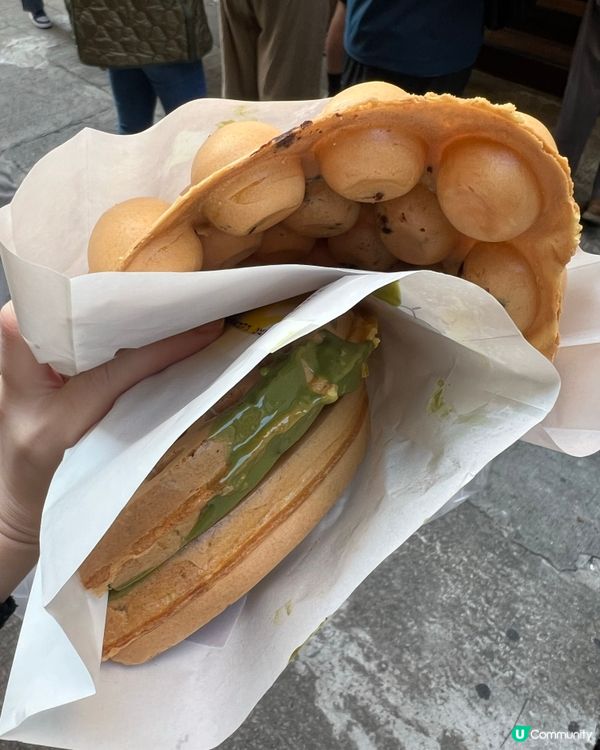 元朗巨多人排隊-嘉發雞蛋仔同夾餅🤤