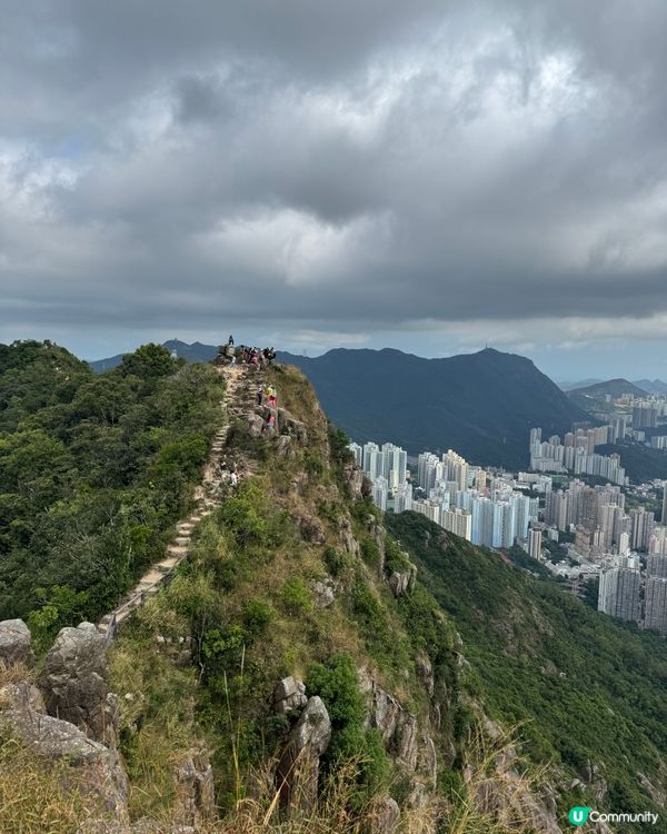 行上獅子山山頂