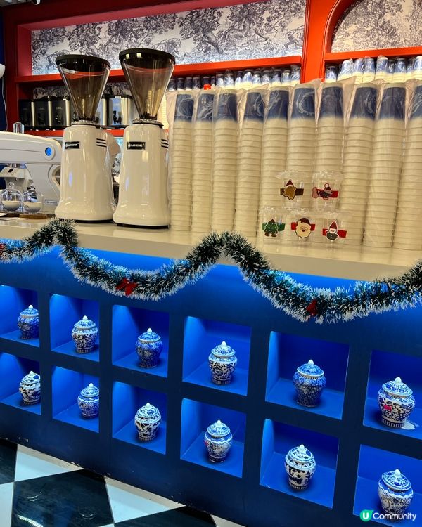 聖誕氣氛滿滿茶飲店｜陶鳶茗敍｜抹茶波波牛乳｜聖誕杯套