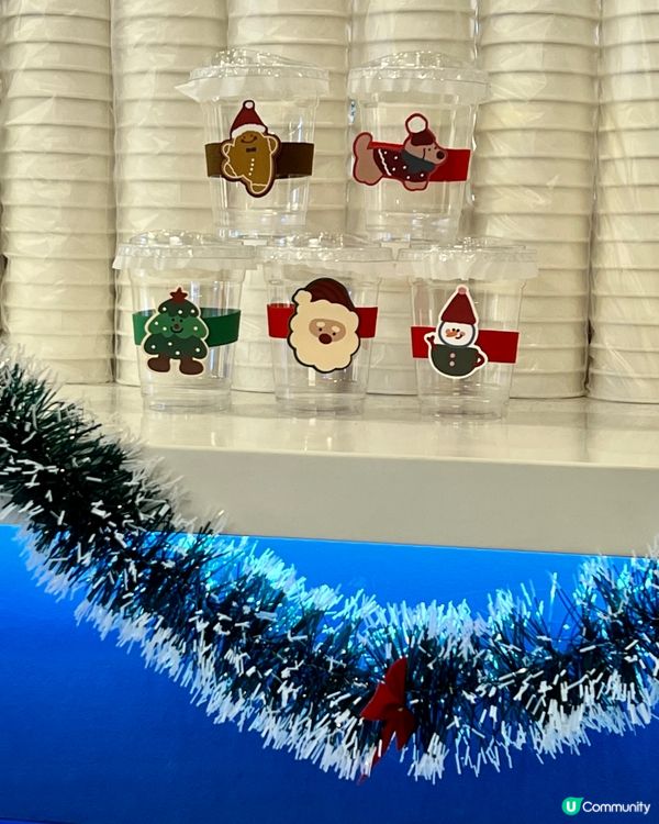 聖誕氣氛滿滿茶飲店｜陶鳶茗敍｜抹茶波波牛乳｜聖誕杯套