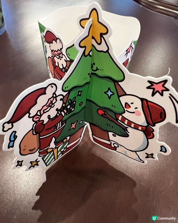 聖誕氣氛滿滿茶飲店｜陶鳶茗敍｜抹茶波波牛乳｜聖誕杯套