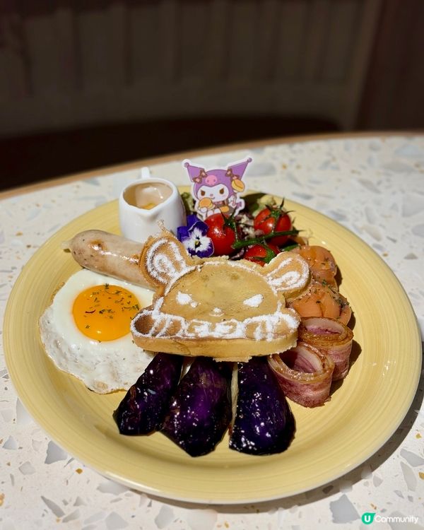 Kuromi 粉絲必去餐廳之一🎊可愛造型梳乎厘💜🥞