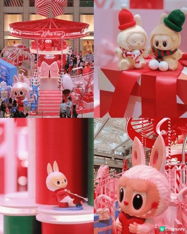 好鍾意labubu,地點在中環置地，成個商場都好有聖誕氣氛，...