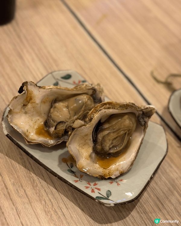 第一次來體驗有專人幫手燒的水產，老公請，超級期待。