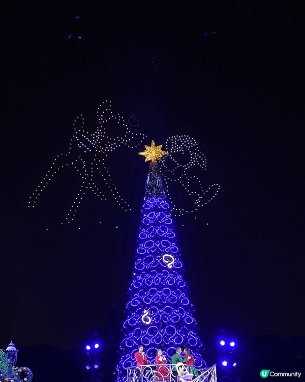 迪士尼樂園夢想成真聖誕樹亮燈🎄
