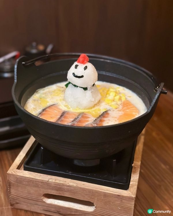 鵜舞全新冬日鍋物同蟹料理❤️北海道濃厚雪人牛乳鍋超可愛☃️