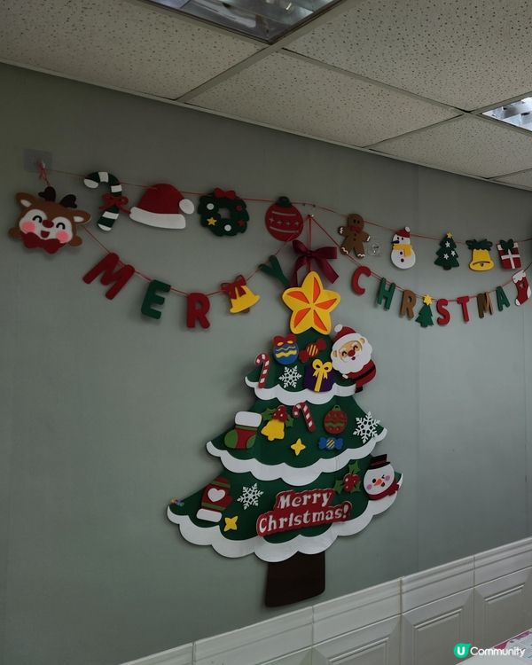 小朋友超鍾意❤的聖誕佈置