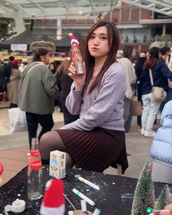 赤柱聖誕市集打卡🎄維他奶暖笠笠星空瓶工作坊🤩