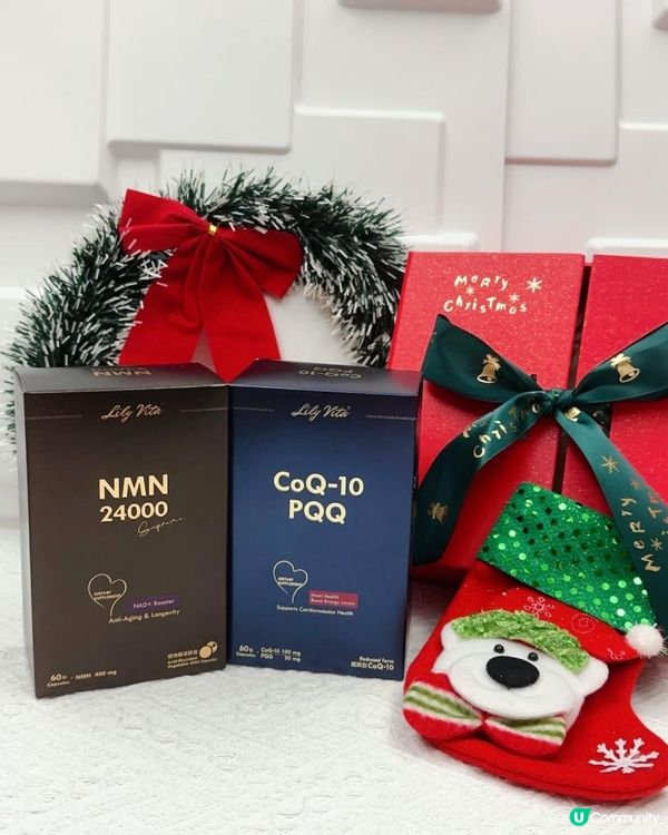 超抵！逆齡孖寶 x 聖誕及新年禮盒！►Lily Vita NMN 24000 + Co-Q10&PQQ