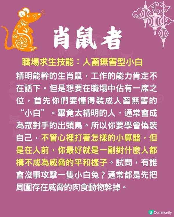 12生肖職場求生術指南🐍兩生肖最識扮無辜⁉️肖馬者懶理是非😮‍💨