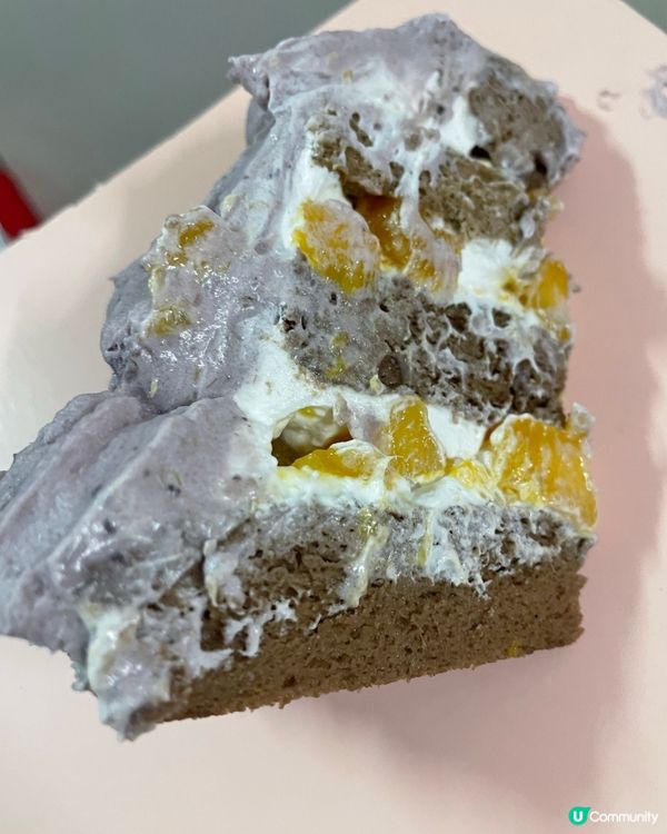 自家烘焙～紫薯芒果聖誕蛋糕