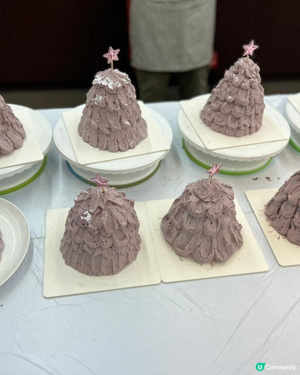 自家烘焙～紫薯芒果聖誕蛋糕