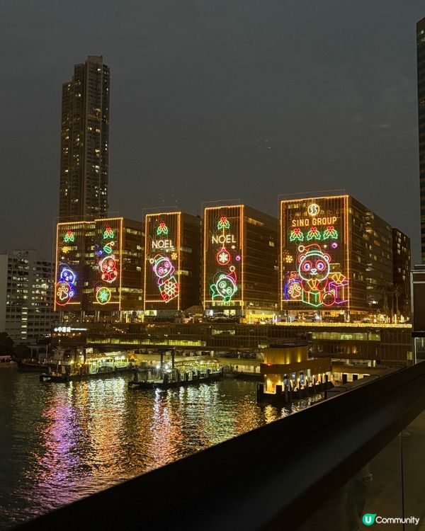 中港城晚上聖誕燈飾