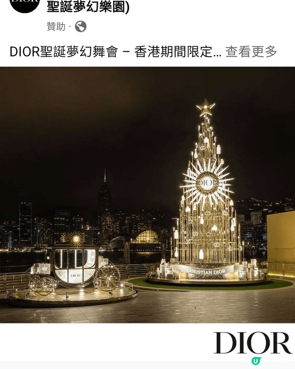 聖誕節，我和家人一起去尖沙咀海旁和態貓打卡，和聖誕樹拍照留念...