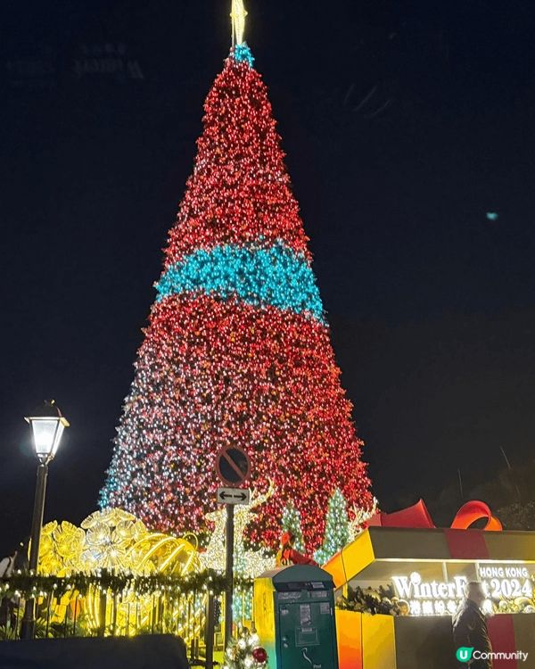 西九龍巨型聖誕樹，打卡好有氣氛