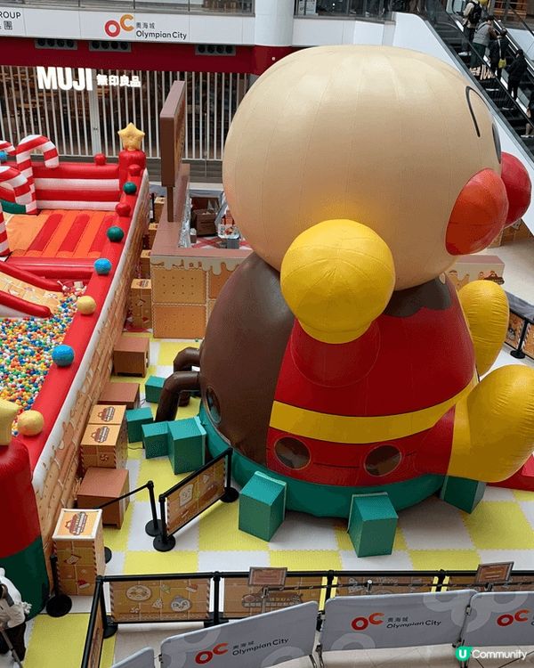 麵包超人粉絲今個聖誕節一定要去奧海城朝拜下啦，超大?麵包超人...